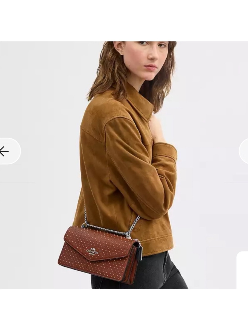Coach Klare Envelope Crossbody Bag
With Rivets - Picture 14 of 16